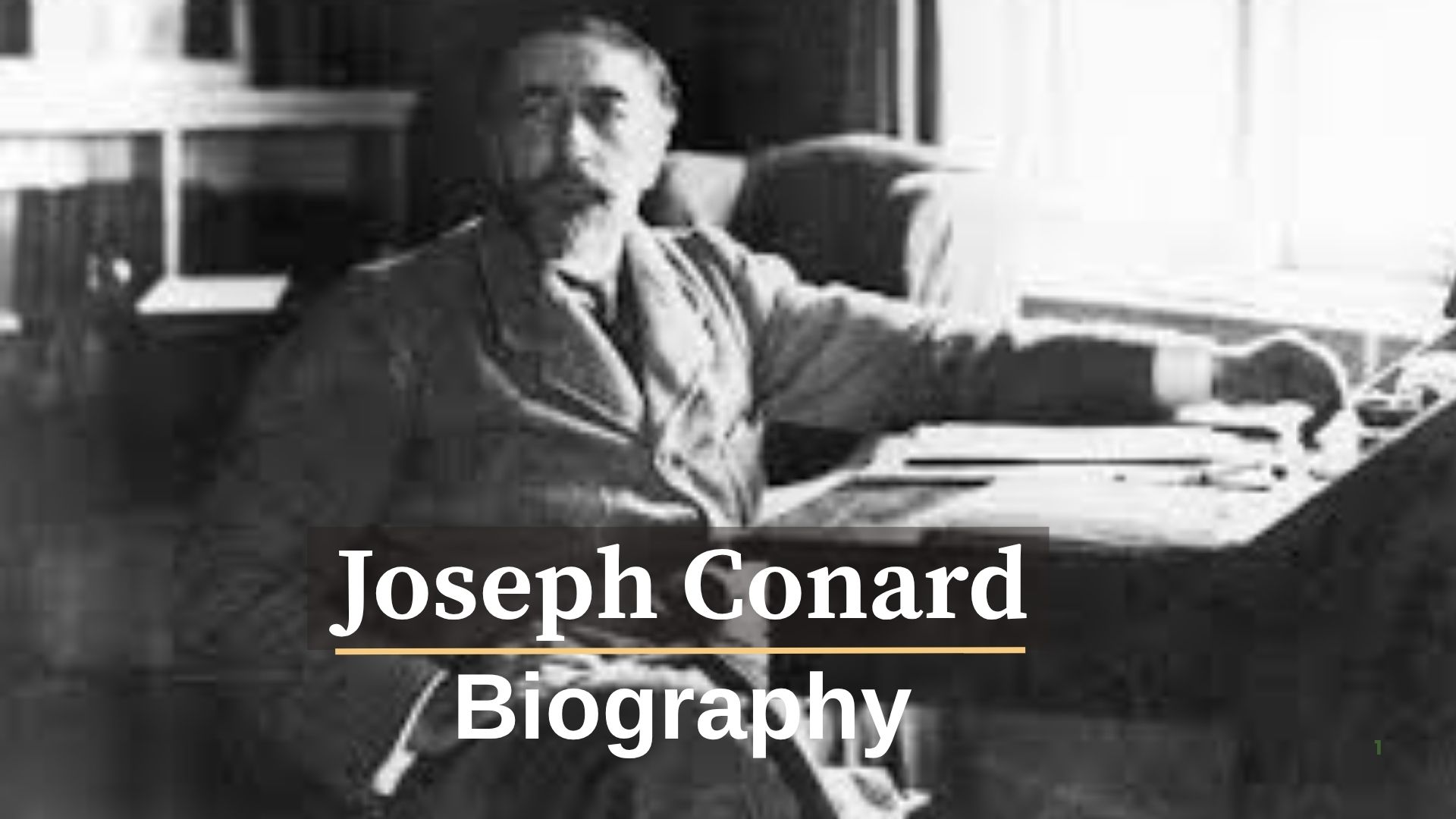Portrait of Joseph Conrad, author of Heart of Darkness